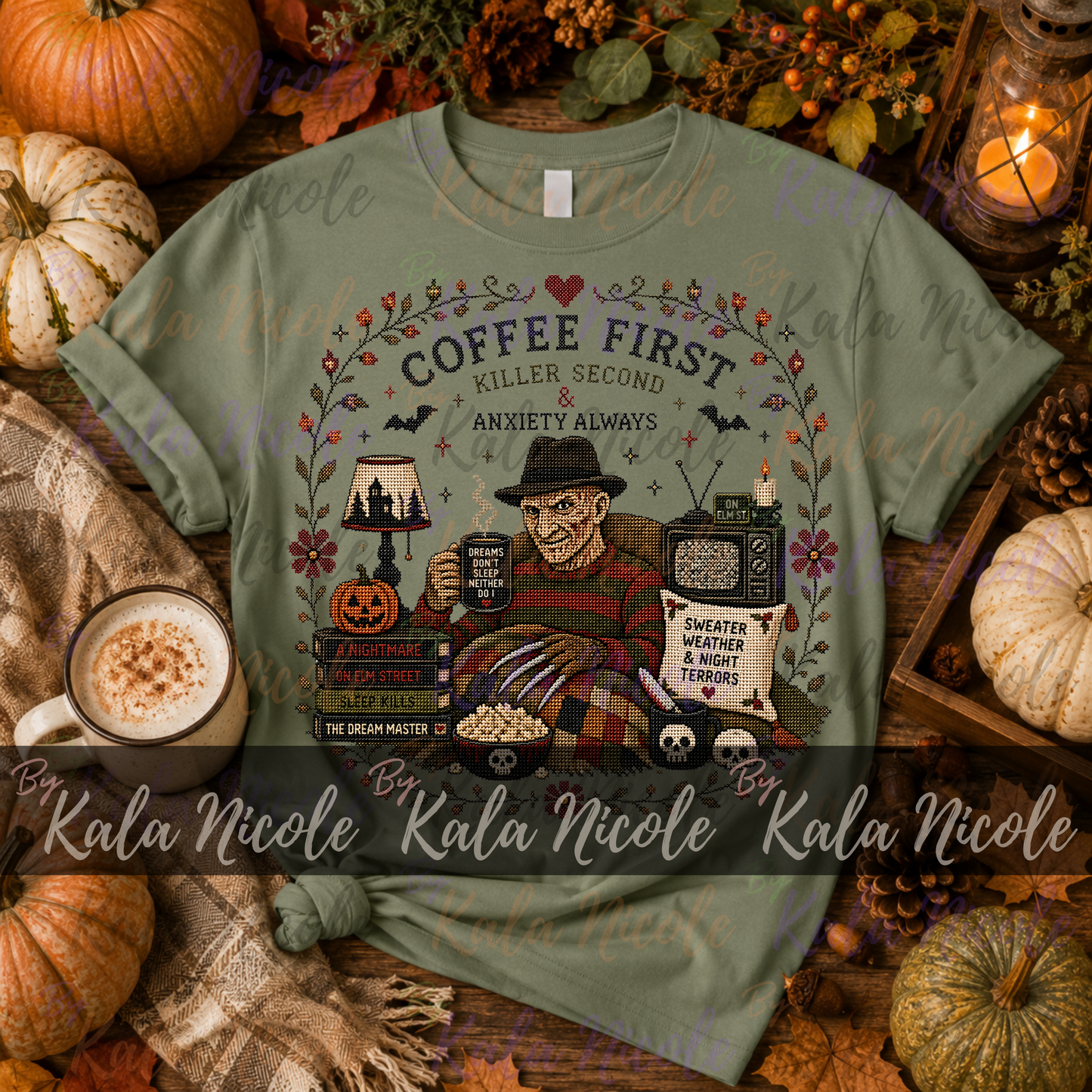 Horror Movie Cross-Stitch PNG | Freddy