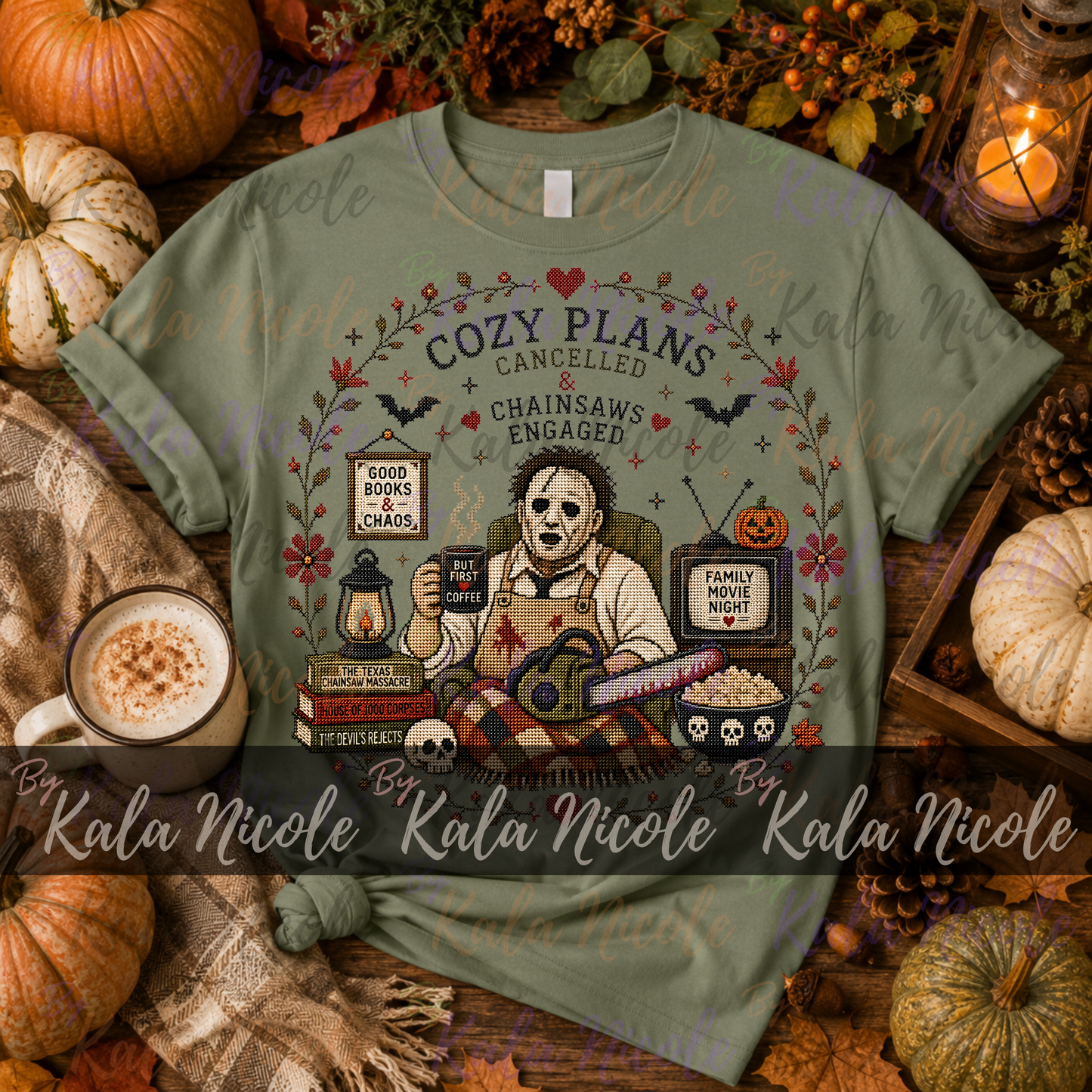 Horror Movie Cross-Stitch PNG | Leatherface