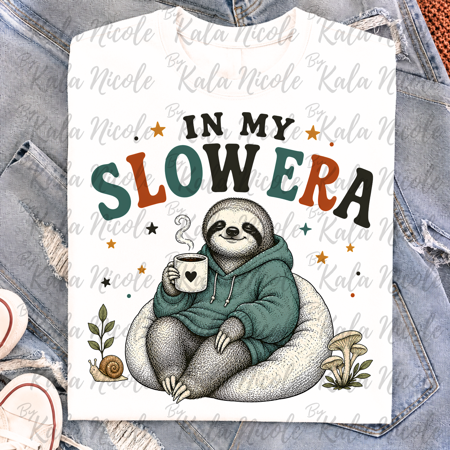'In My Slow Era' PNG | Cute Sloth PNG