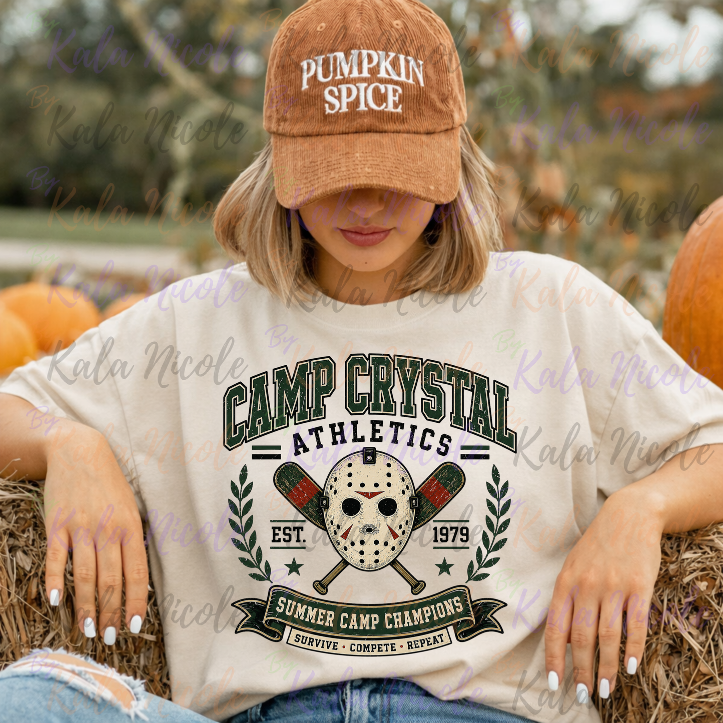 Camp Crystal Athletics Summer Camp PNG | Vintage College Horror PNG