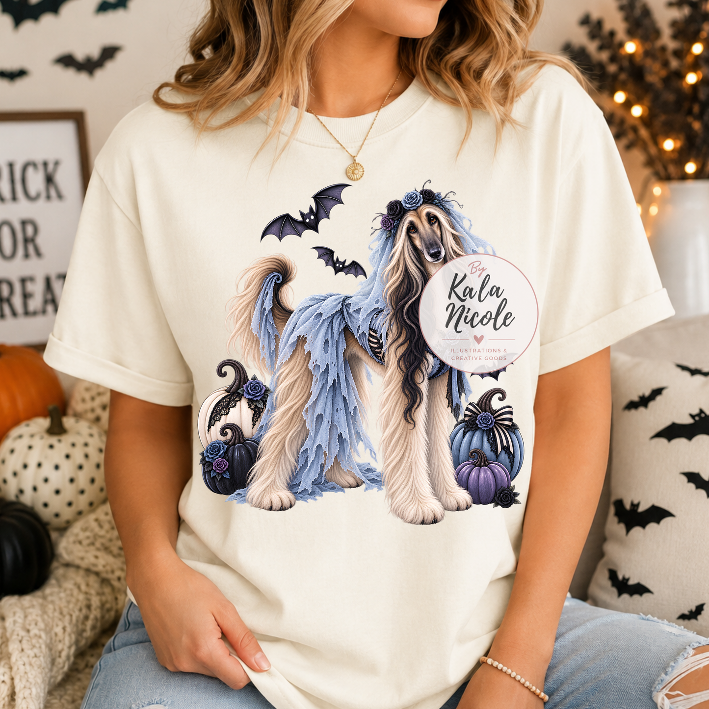 Afghan Hound Corpse Bride Halloween PNG