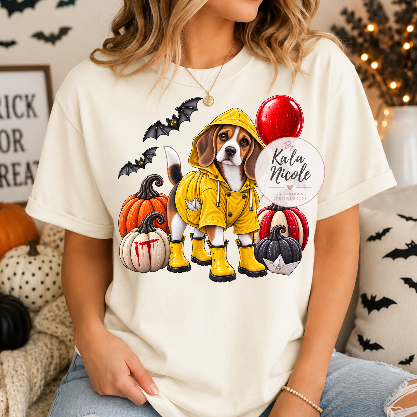 Beagle Georgie IT Halloween PNG