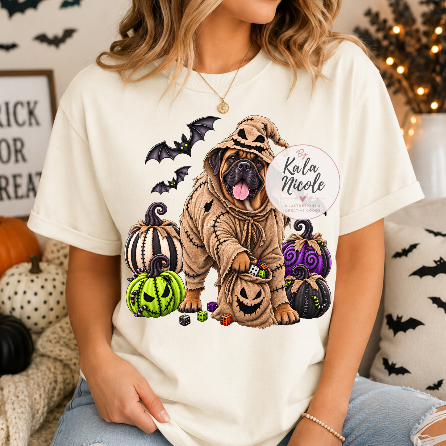 Mastiff Oogie Boogie Halloween PNG