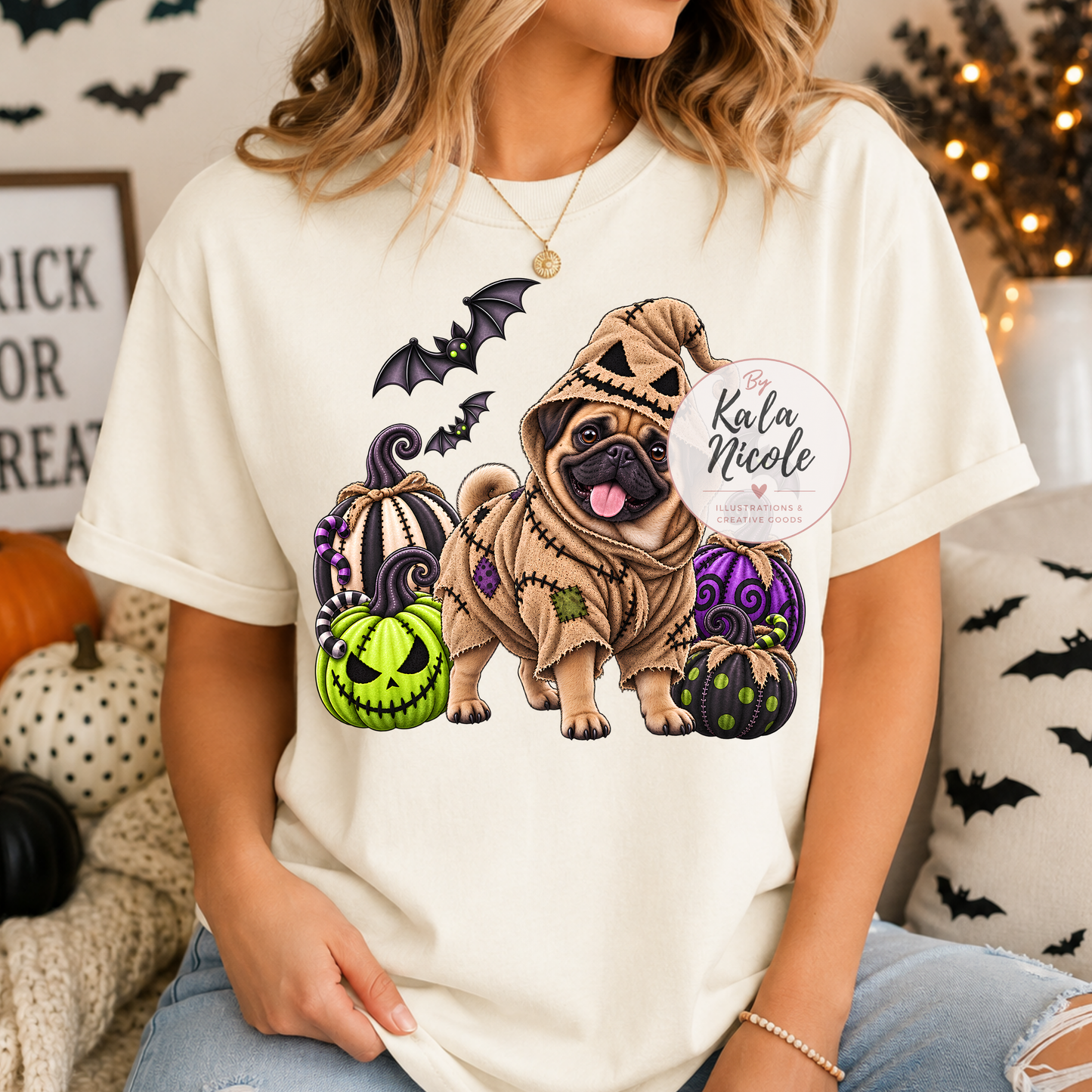 Pug Oogie Boogie Halloween PNG