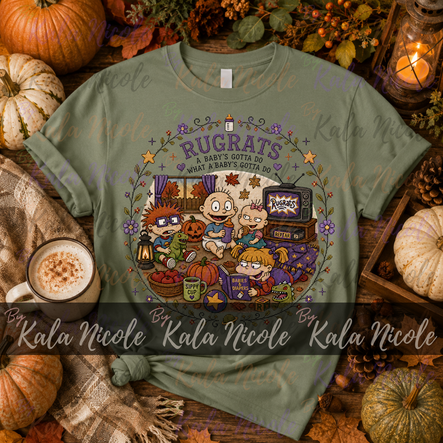 Rugrats Fall Cross-Stitch PNG | A Baby's Gotta Do What a Baby's Gotta Do