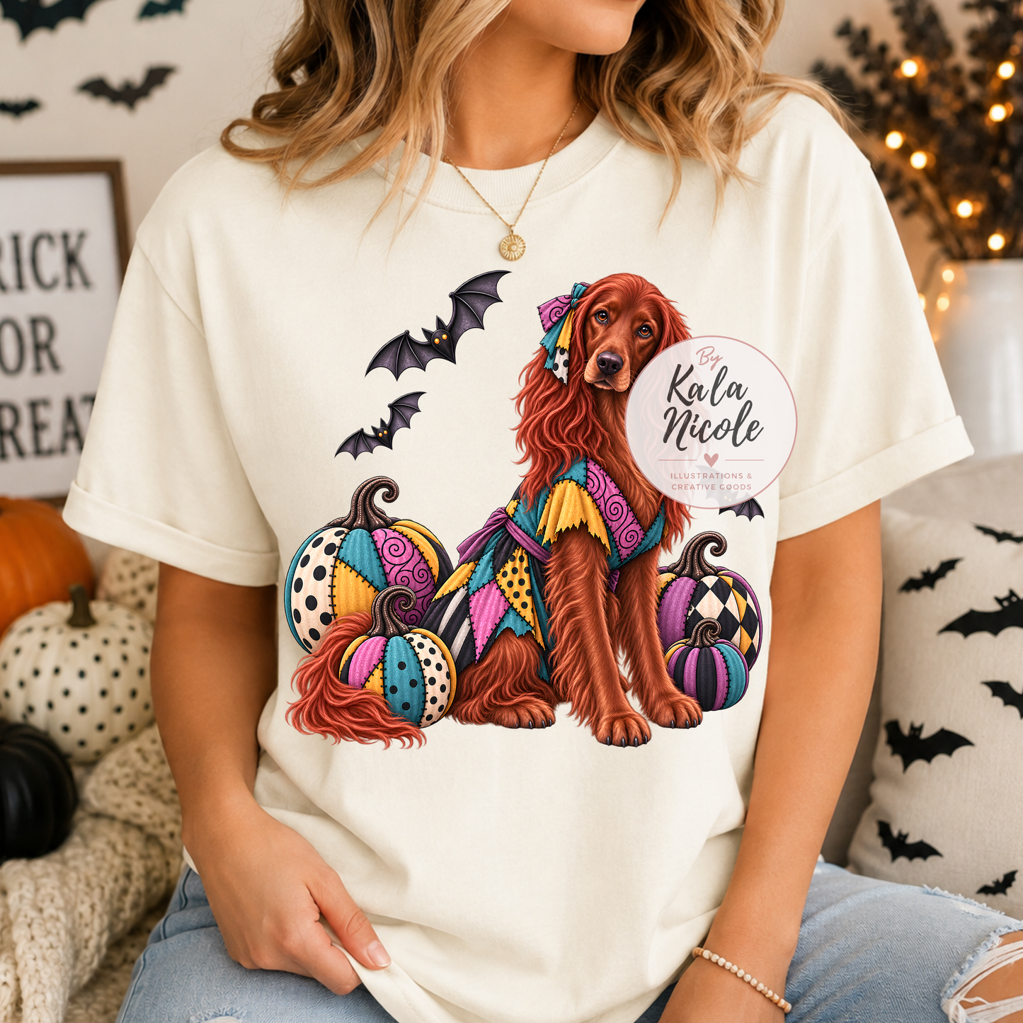 Irish Setter Sally Nightmare Before Christmas Halloween PNG