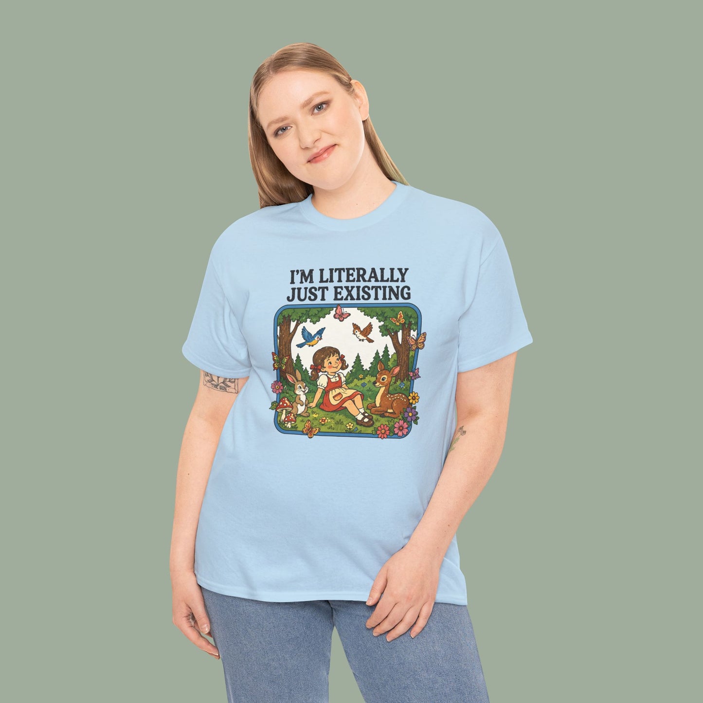 I'm Literally Just Existing Tee — Vintage Nature Graphic T-Shirt
