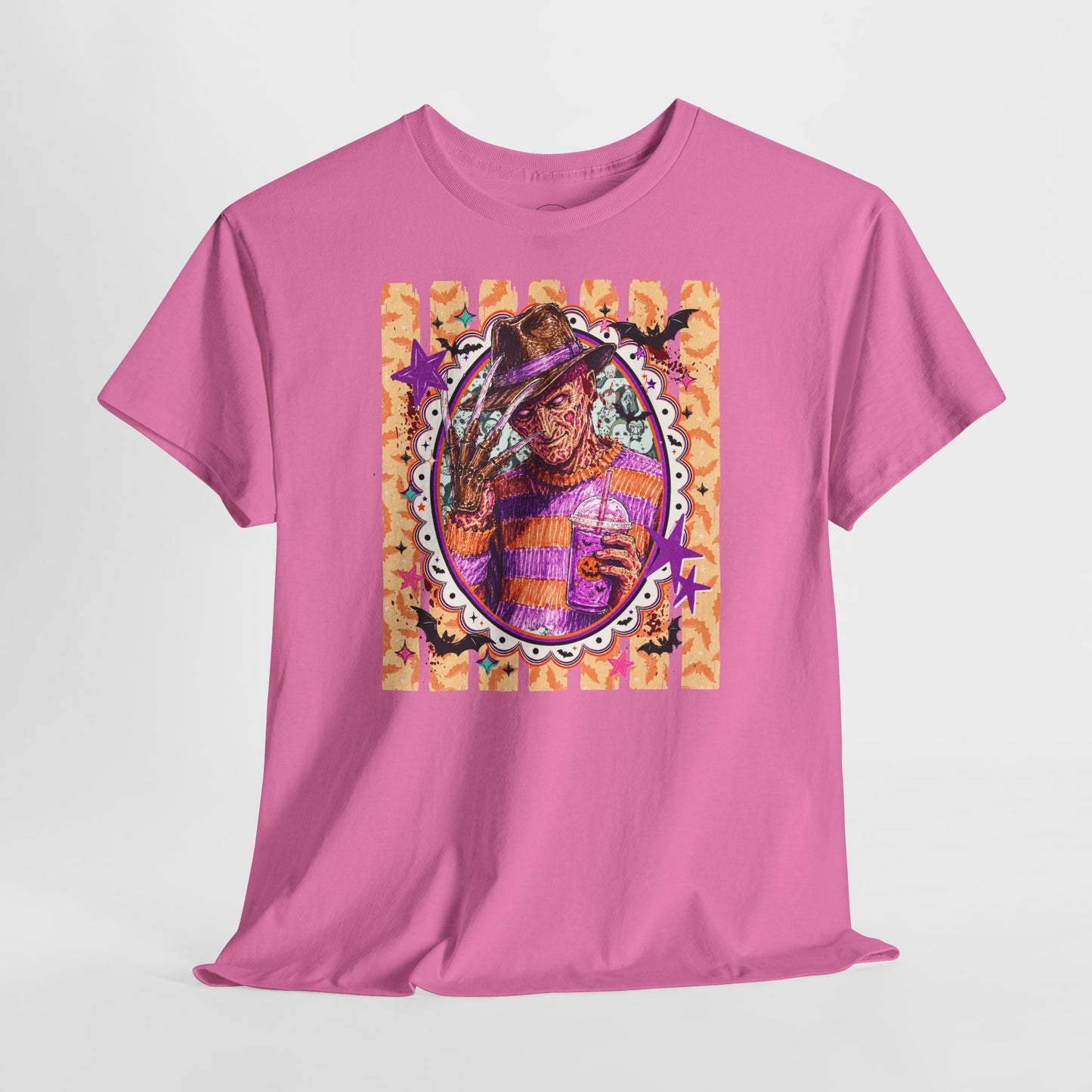 Freddy Krueger Portrait Tee — Colorful Spooky Horror Shirt
