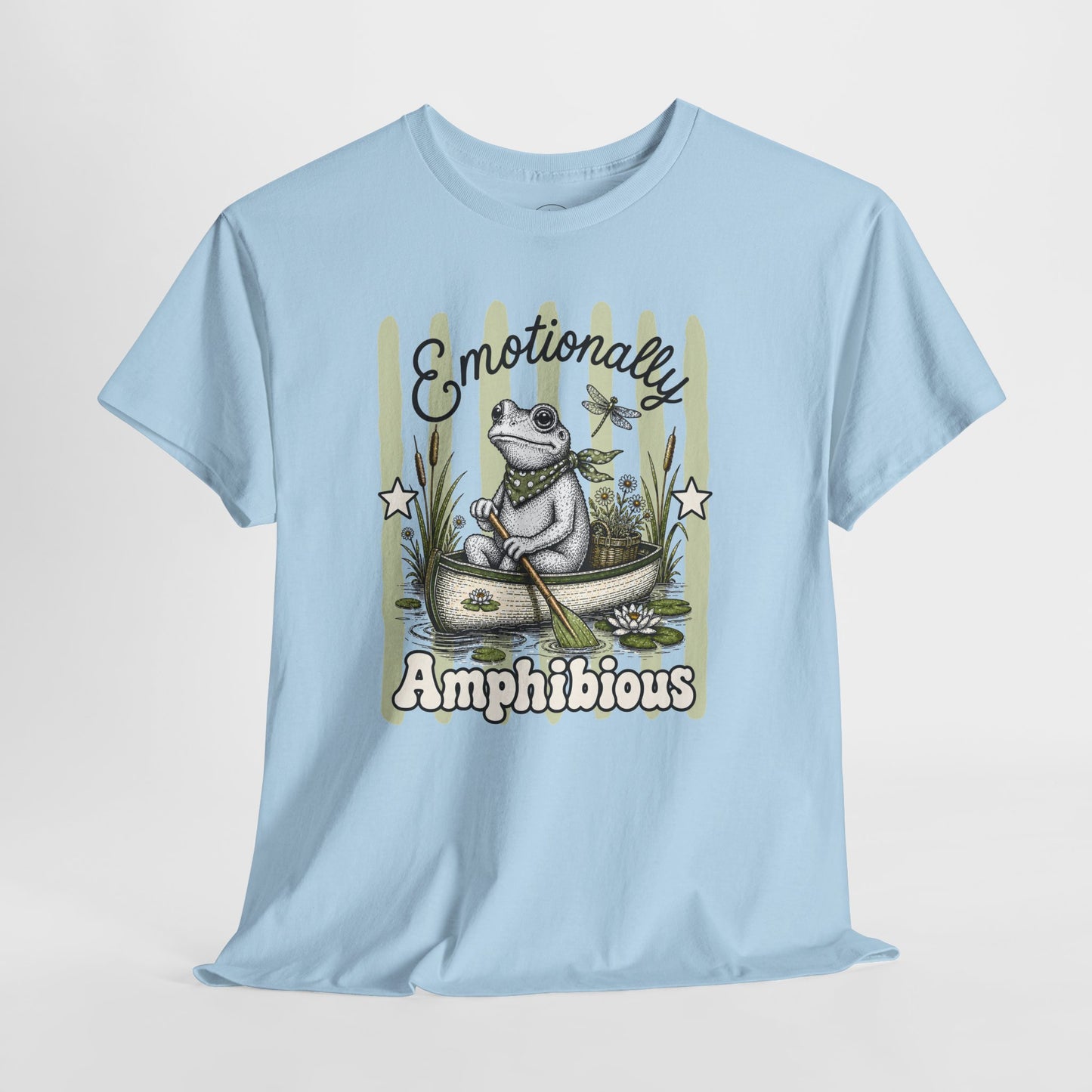 Emotionally Amphibious Retro Frog Graphic Tee