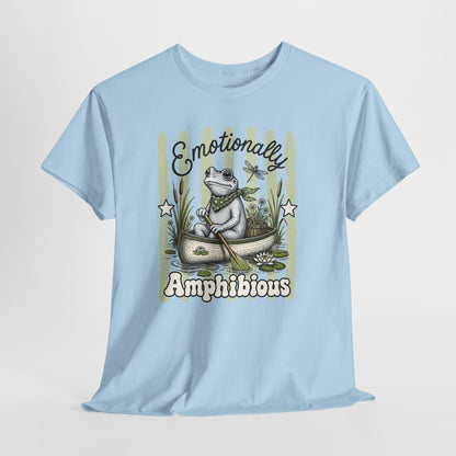 Emotionally Amphibious Retro Frog Graphic Tee