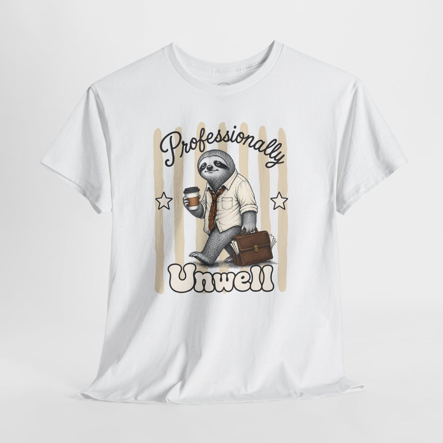 Professionally Unwell Retro Sloth Graphic Tee