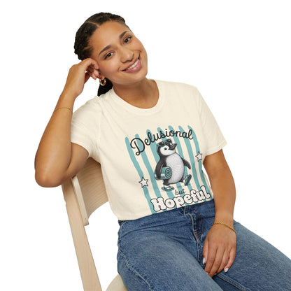 'Delusional but Hopeful' Penguin Graphic Tee