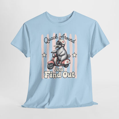 Quack Around and Find Out Retro Duck Graphic Tee
