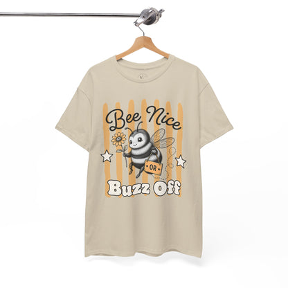 Bee Nice or Buzz Off Retro Bee Graphic Tee