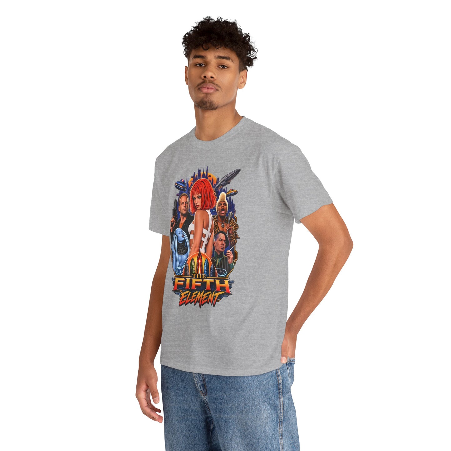 Retro Sci-Fi Character Collage Graphic Tee