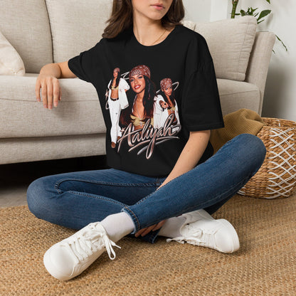 Aaliyah Tribute T-Shirt — Vintage 90s R&B Bandana Graphic Tee