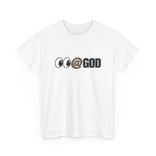 Look At God Leopard Print Graphic Tee