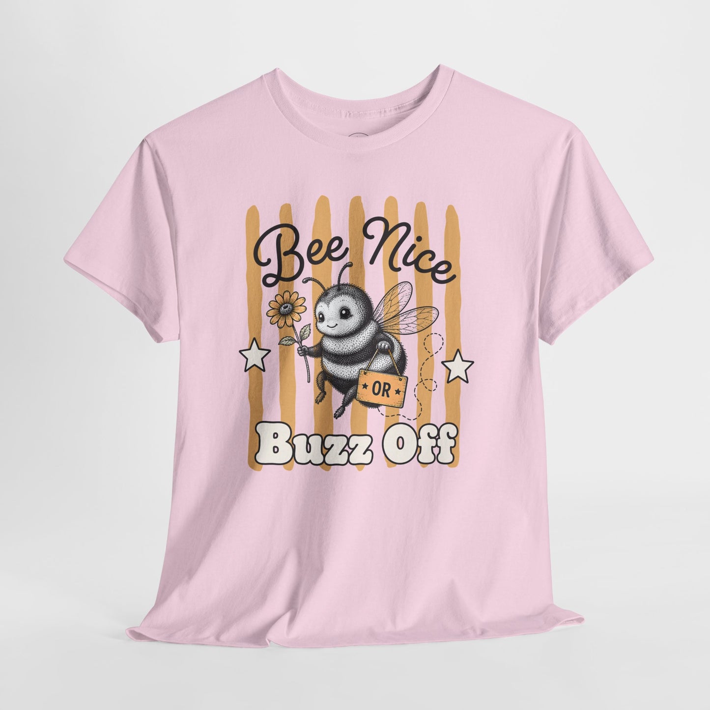 Bee Nice or Buzz Off Retro Bee Graphic Tee