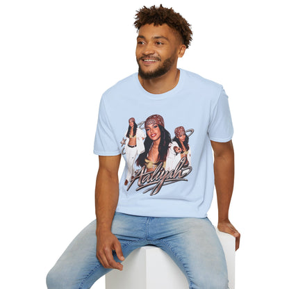 Aaliyah Tribute T-Shirt — Vintage 90s R&B Bandana Graphic Tee