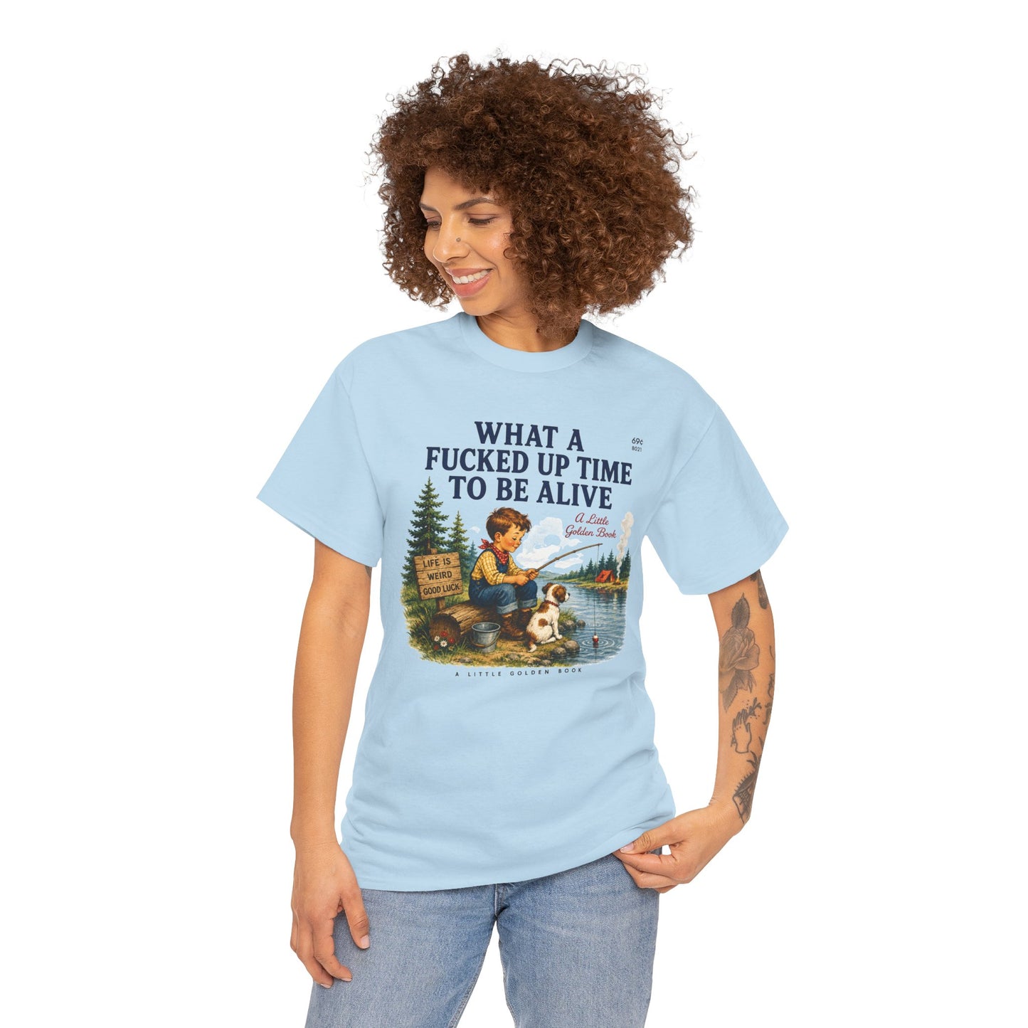 Vintage Fishing Tee — “What a Fucked Up Time to Be Alive”