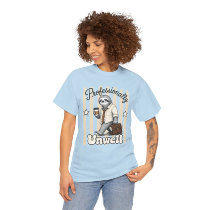 Professionally Unwell Retro Sloth Graphic Tee