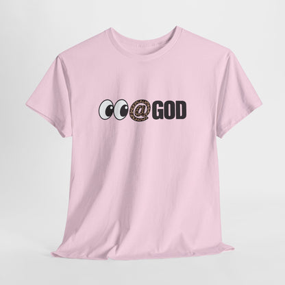 Look At God Leopard Print Graphic Tee