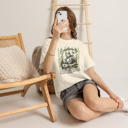 Emotionally Amphibious Retro Frog Graphic Tee