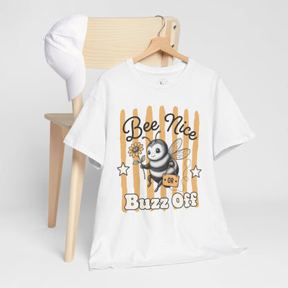 Bee Nice or Buzz Off Retro Bee Graphic Tee