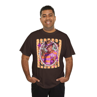 Freddy Krueger Portrait Tee — Colorful Spooky Horror Shirt