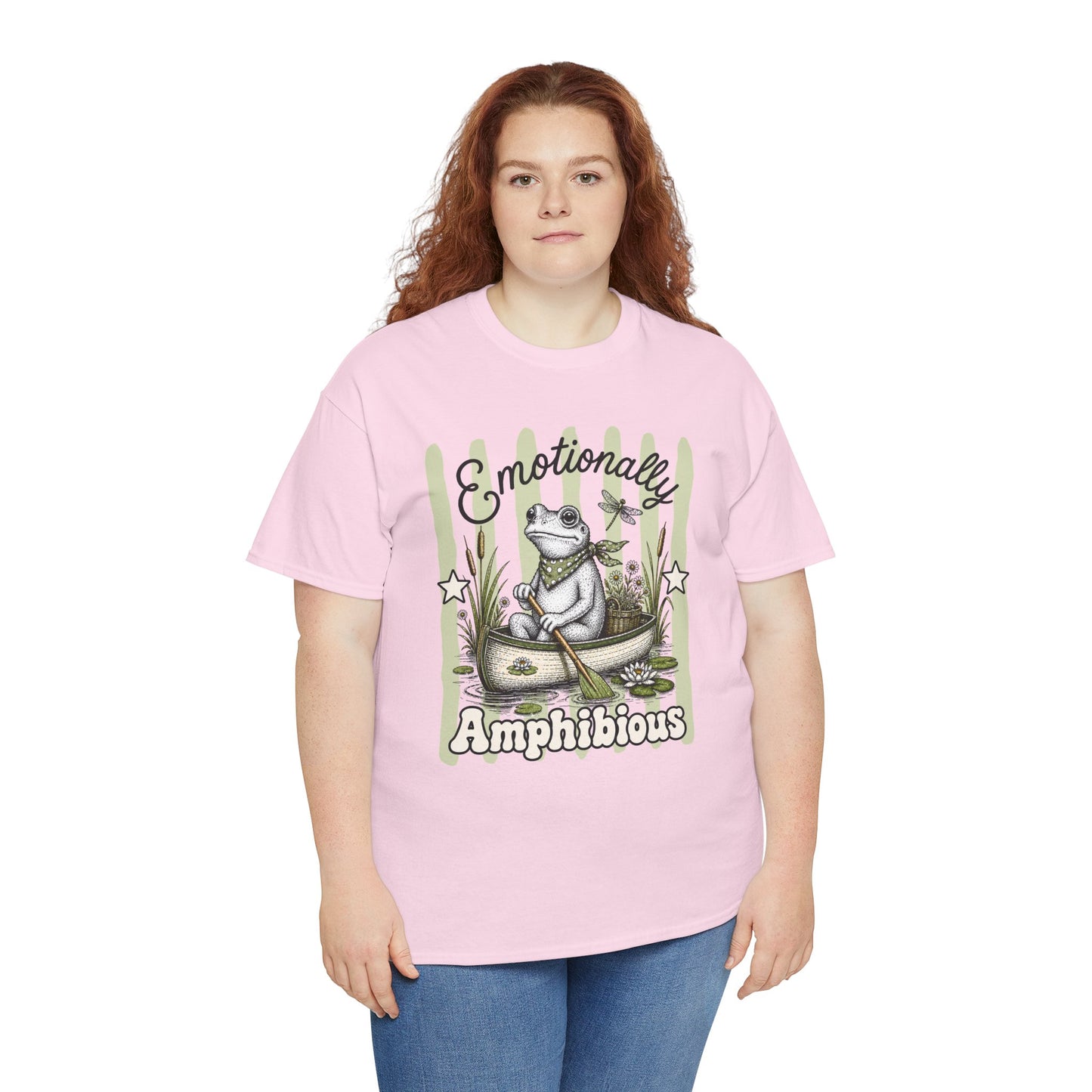 Emotionally Amphibious Retro Frog Graphic Tee