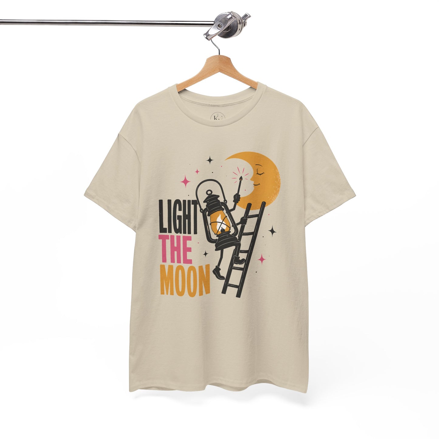 Light the Moon Pop Art Tee — Lantern Lighting the Moon Graphic Tee