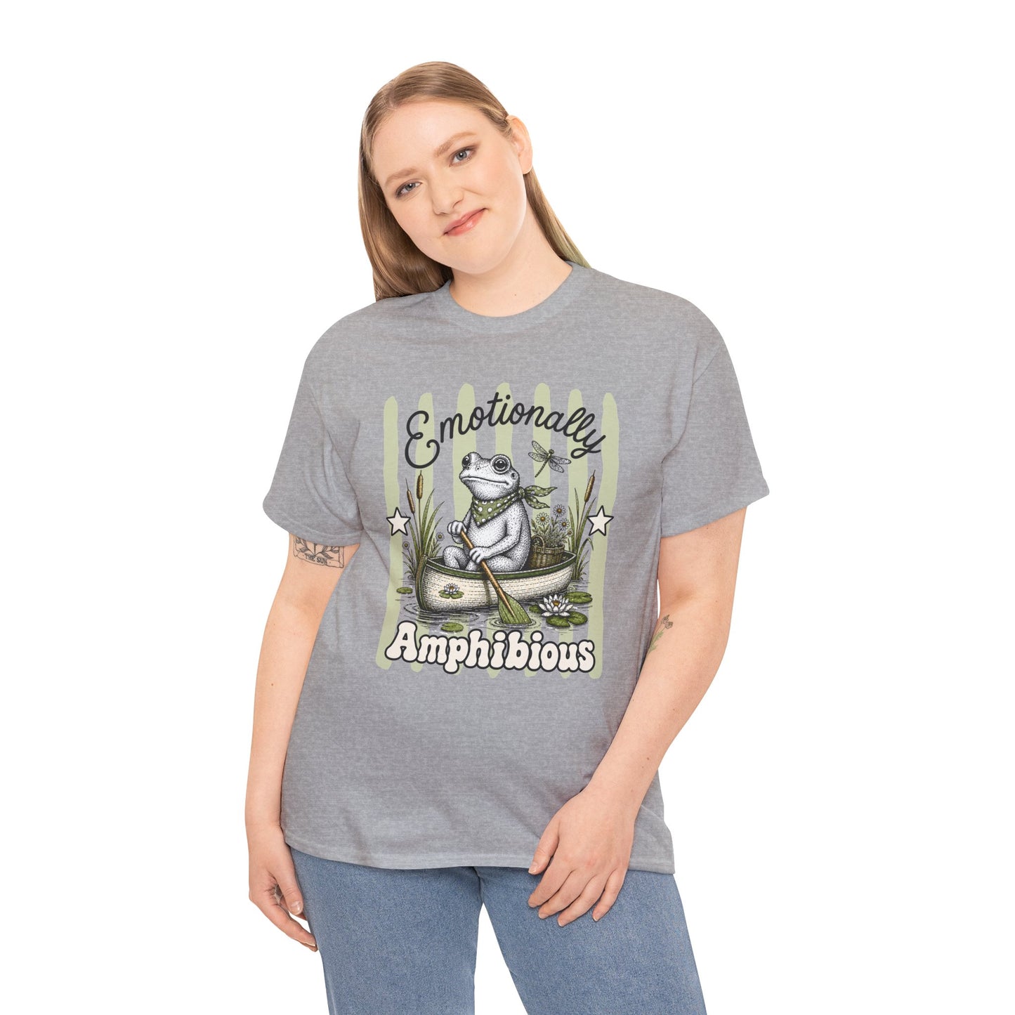 Emotionally Amphibious Retro Frog Graphic Tee