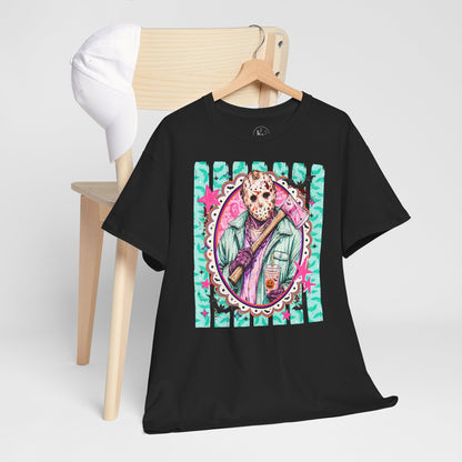 Jason Portrait Tee — Colorful Spooky Horror Shirt