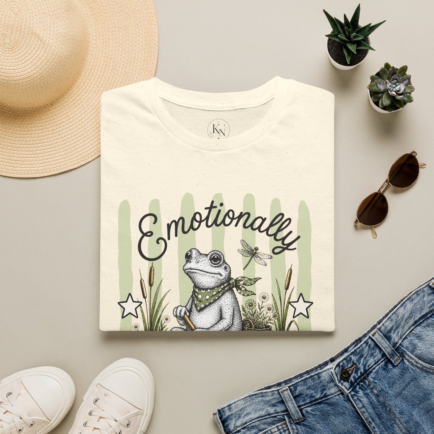 'Emotionally Amphibious' Frog Graphic Tee