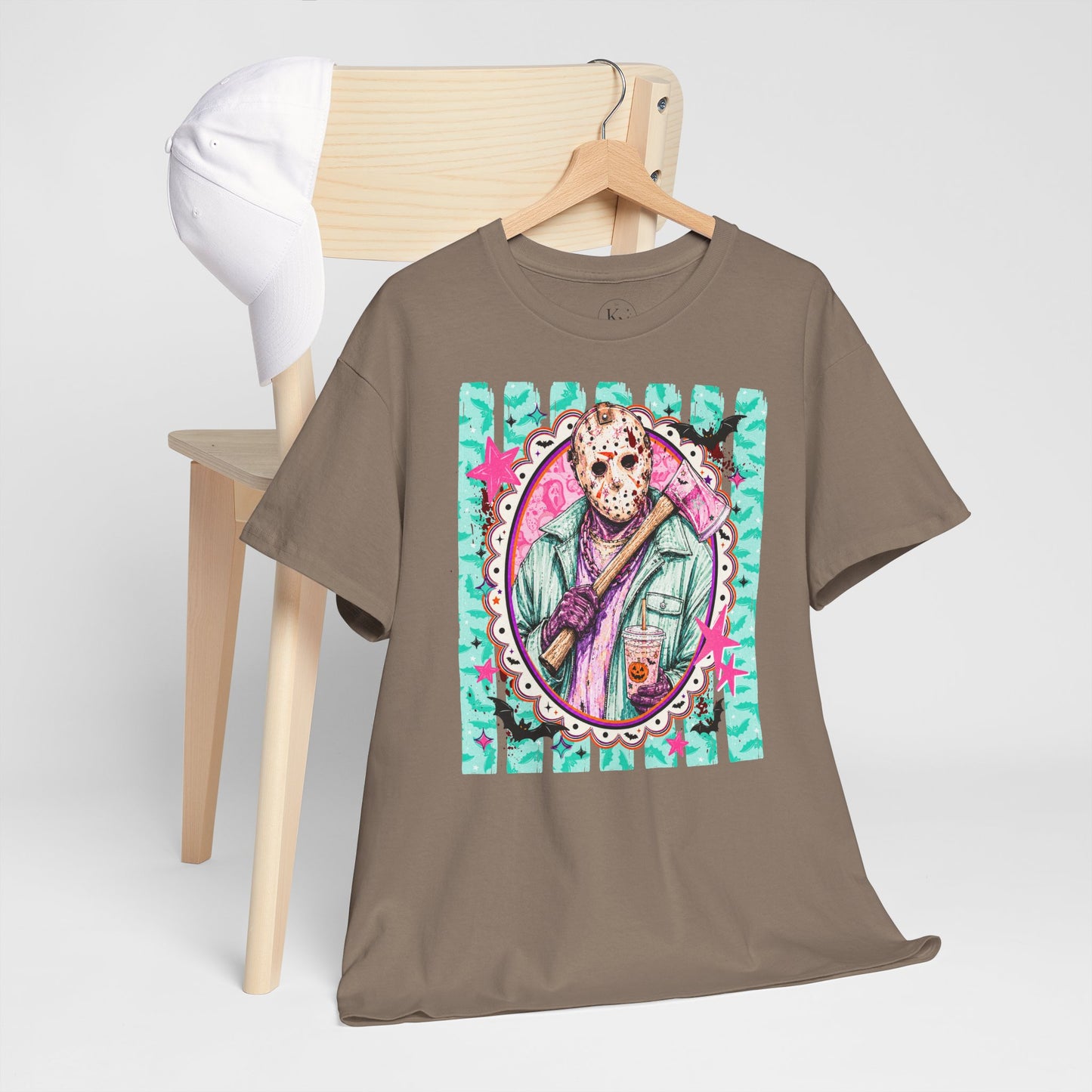 Jason Portrait Tee — Colorful Spooky Horror Shirt