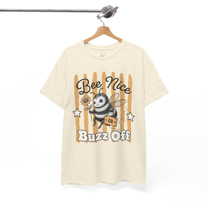 Bee Nice or Buzz Off Retro Bee Graphic Tee