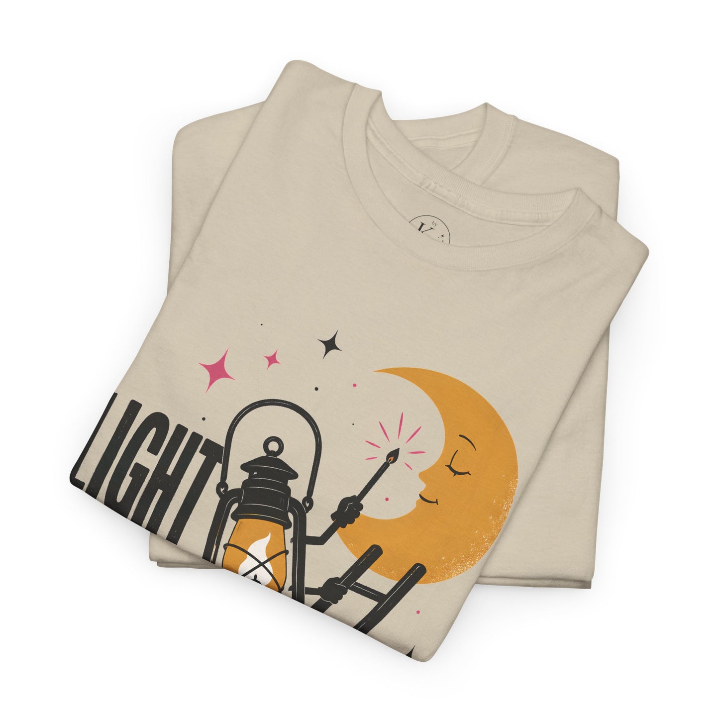 Light the Moon Pop Art Tee — Lantern Lighting the Moon Graphic Tee