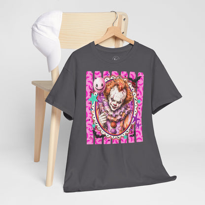 Pennywise Portrait Tee — Colorful Spooky Horror Shirt