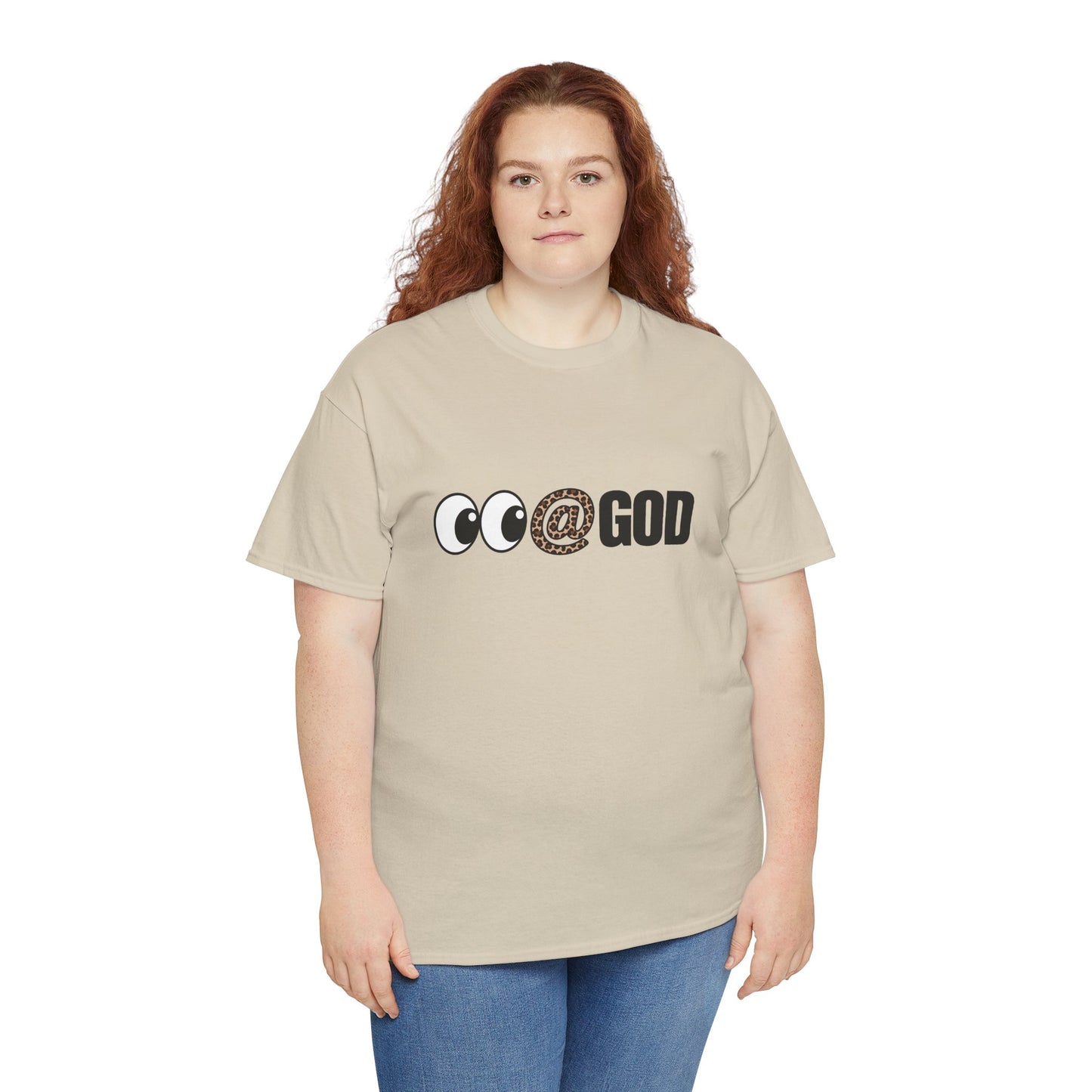 Look At God Leopard Print Graphic Tee