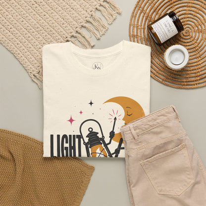 Light the Moon Pop Art Tee — Lantern Lighting the Moon Graphic Tee