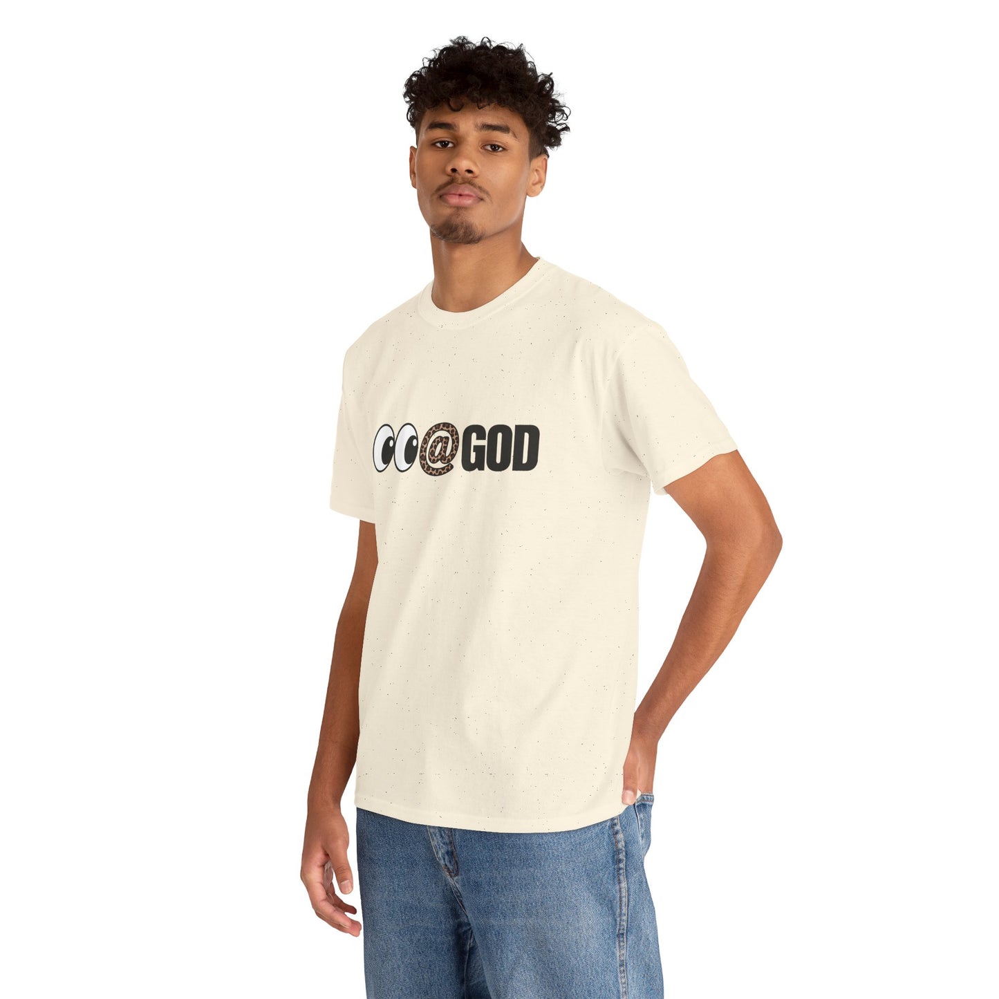 Look At God Leopard Print Graphic Tee