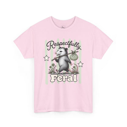 Respectfully Feral Retro Possum Graphic Tee