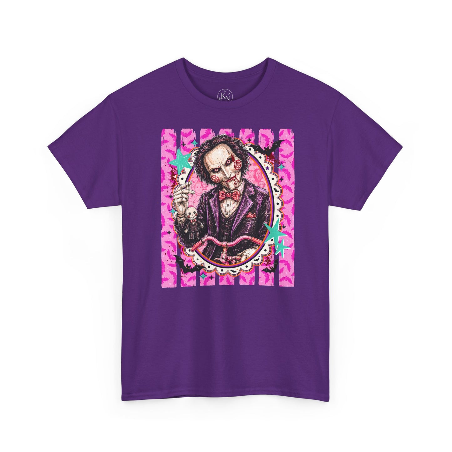 Saw Portrait Tee — Colorful Spooky Horror Shirt