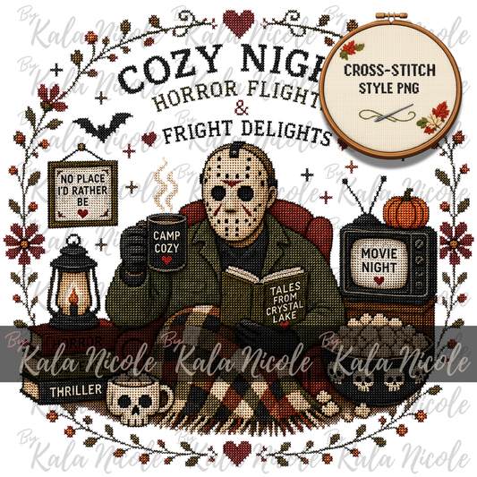 Horror Movie Cross-Stitch PNG | Jason Cozy