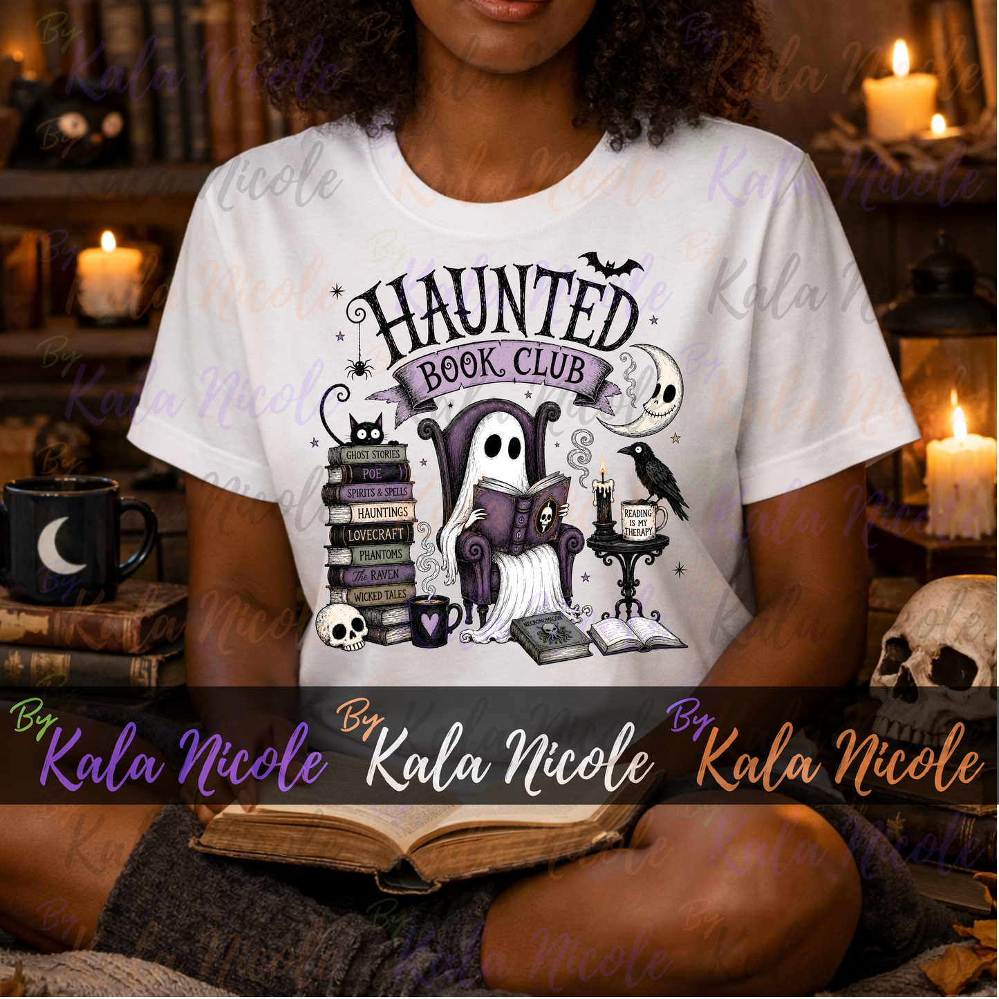 Haunted Book Club PNG | Trendy Halloween PNG | Fall PNG | Cute Ghost Clipart (Digital Download)