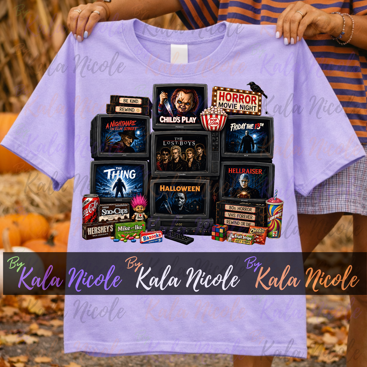 Horror Movie Night 80s PNG | Trendy Halloween PNG | Horror Movie Clipart (Digital Download)