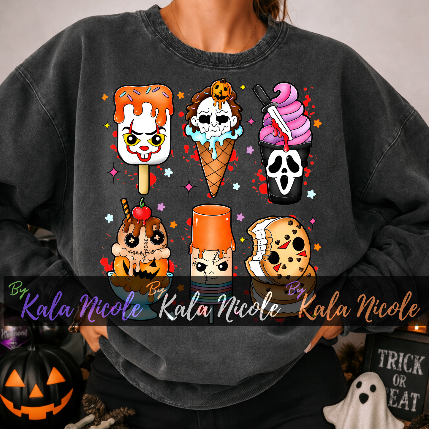 Horror Movie Dessert PNG | Trendy Halloween PNG | Horror Movie Clipart (Digital Download)