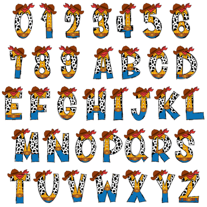 Toy Story Alphabet PNG Bundle | ABC 123