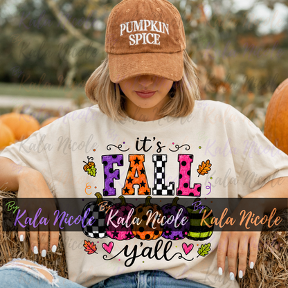 It's Fall Y'all PNG Bundle | Trendy Fall PNG | Cute Pumpkin Clipart (Digital Download)