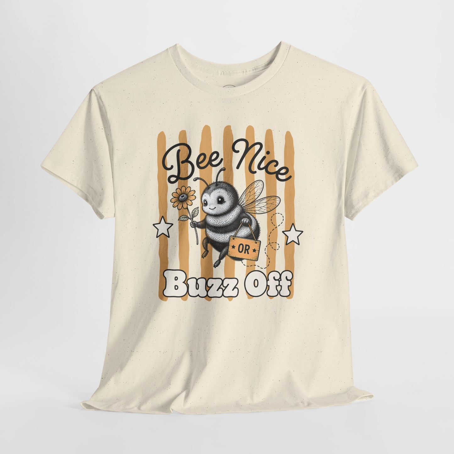Bee Nice or Buzz Off Retro Bee Graphic Tee